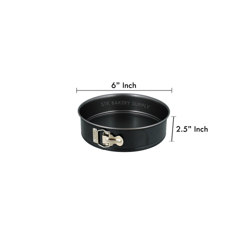 REMOVABLE ROUND CAKE MOULD (ANODIZED) WITH CLIP 6&quot;