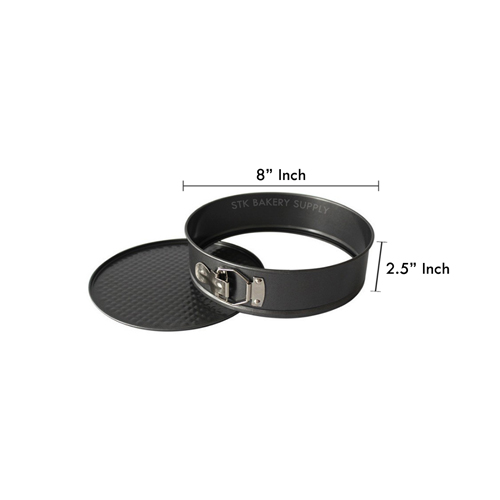 REMOVABLE ROUND CAKE MOULD (ANODIZED) WITH CLIP 8&quot;