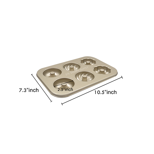 DONUT PAN 6'S 26.5 x 18.5 x 2.3CM 297G 1PC