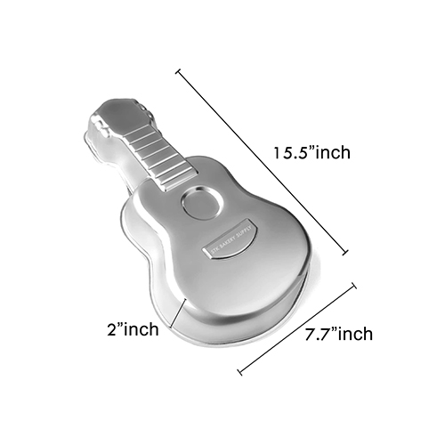 GUITAR SHAPE CAKE TIN 33.7x19x4.9cm TC1193