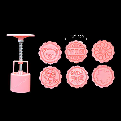 MOONCAKE MOULD WHITE 50G (6PATTERNS)