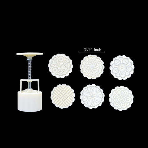 MOONCAKE MOULD WHITE 75G (6PATTERNS)
