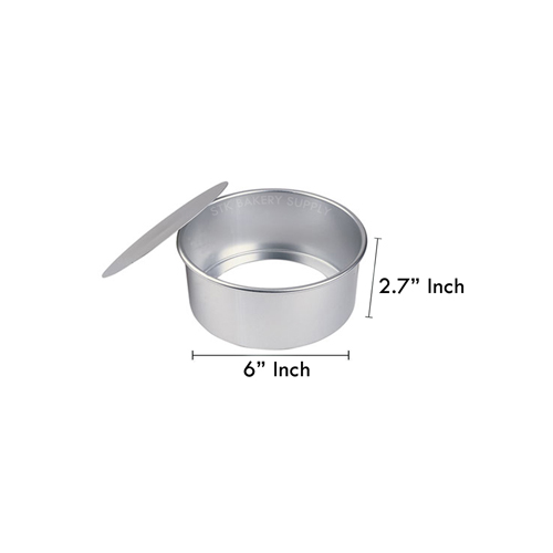 REMOVABLE ROUND CAKE PAN ANODIZED 6&quot; 152x150x70MM 1.0MM MY31063