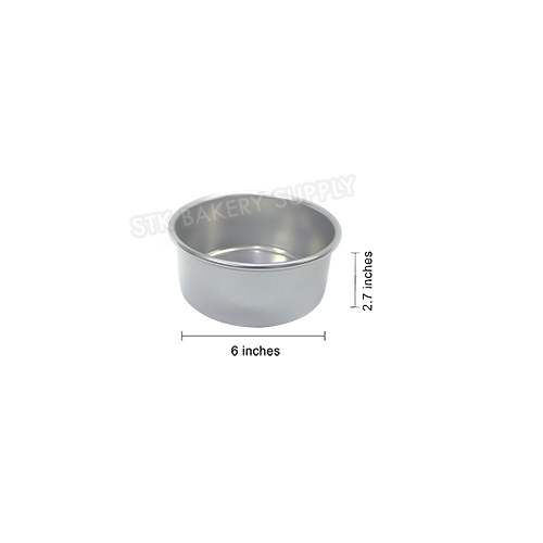 ROUND CAKE PAN ANODIZED 6&quot; 152x150x70MM 1.0MM AL.ALLOY MY32063