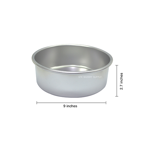 ROUND CAKE PAN ANODIZED 9" 229x224x75MM 1.0MM AL.ALLOY MY32093