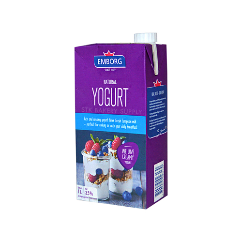 EMBORG NATURAL YOGURT 3.5% FAT 1 LITER(1 x 12)
