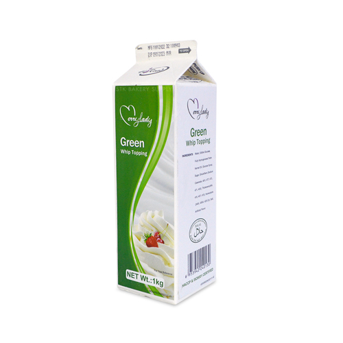MERRYLADY GREEN WHIP TOPPING 1KG (1x12)