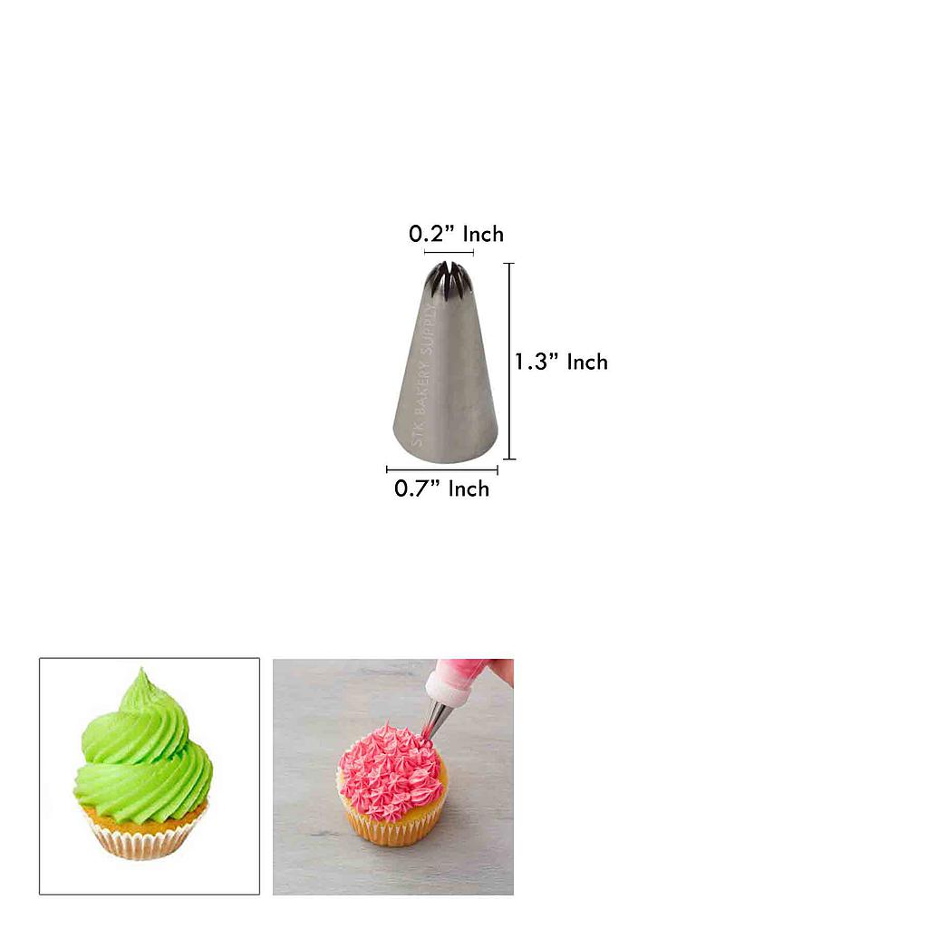 SN7106 - Pastry Tip 0.4mm 304 Stainless Steel Ø7.5 x Ø18 x 35