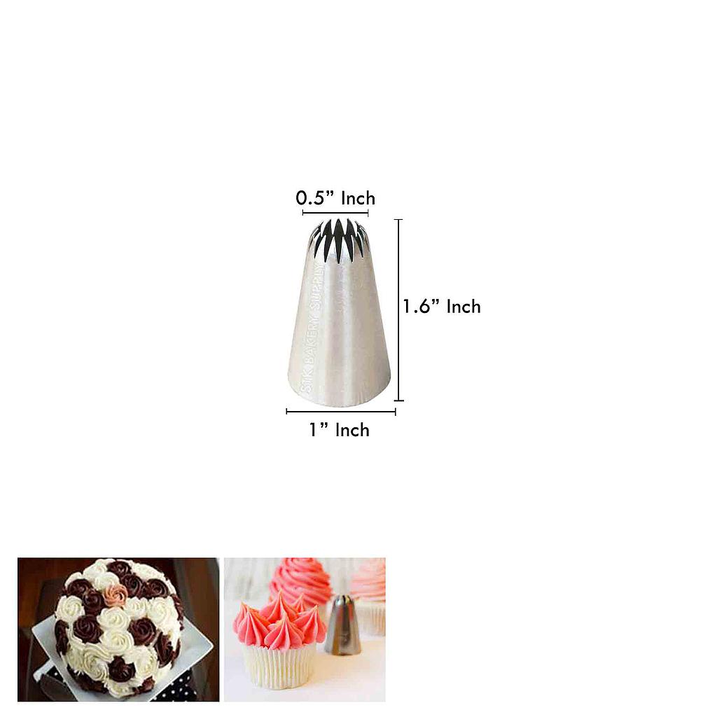 SN7112 - Pastry Tip 0.4mm 304 Stainless Steel Ø13.5 x Ø24 x 40.5