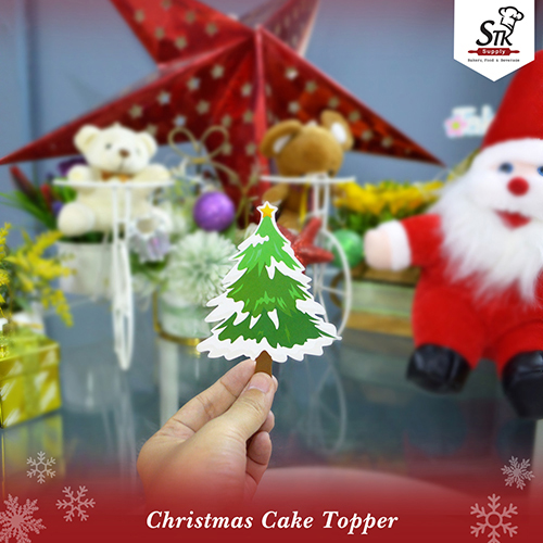 CAKE DECORATION  CHRISTMAS TOPPER (TREE, ALL DESIGN )(10PCS)SET