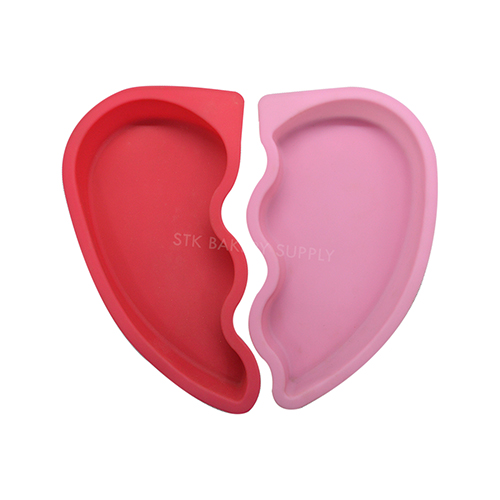 FONDANT MOULD - BROKEN HEART SHAPE SILICONE DESIGN (164279) 1PCS