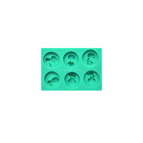 FONDANT MOULD SMALL BIG HERO 6PCS 10.5x7.3x1.7CM  TC4000-208