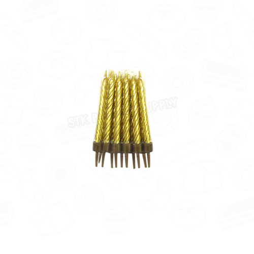 BIRTHDAY CANDLE SET GOLD 12PCS (1x50))