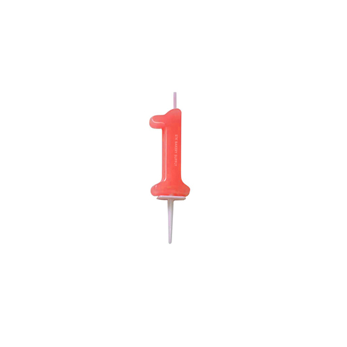 CANDLE NUMBER 3.8x7cm NO 1 1PC (1 x 25)
