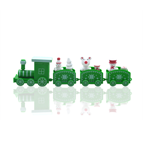 CAKE DECORATION CHRISTMAS TRAIN GREEN /RED/PINK 1PCS