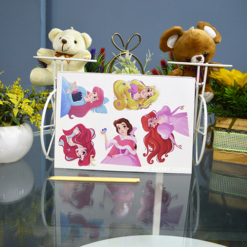 CAKE TOPPER PRINCESS ALL DESIGN PAPER SET