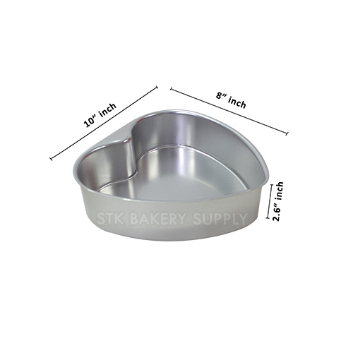 REMOVABLE HEART CAKE MOLD ANODISED 10&quot; 236x222x67MM 1.0MM MY34103