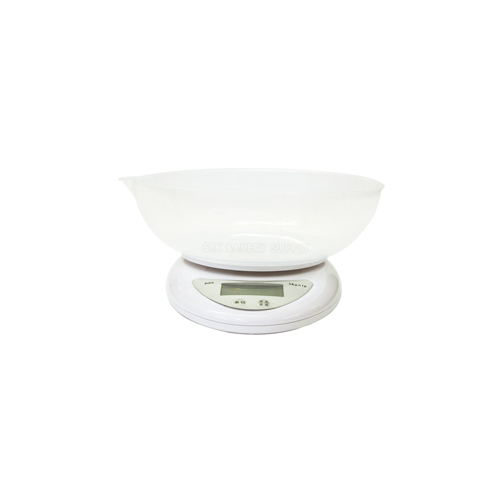 KITCHEN SCALE WITH BOWL 5KG*1G/16*12*3.5CM