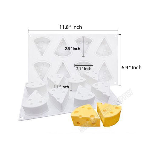 SILICON CHEESE MOLD 8'S 29.6x17.3x3.4cm 208001 1PC