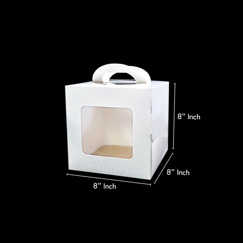 CAKE BOX WITH HANDLE WITH WINDOW  (6&quot;CAKE) WS