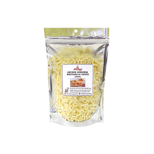ANCHOR SHREDDED MOZZARELLA CHEESE IQF (500G) (1 x 4)