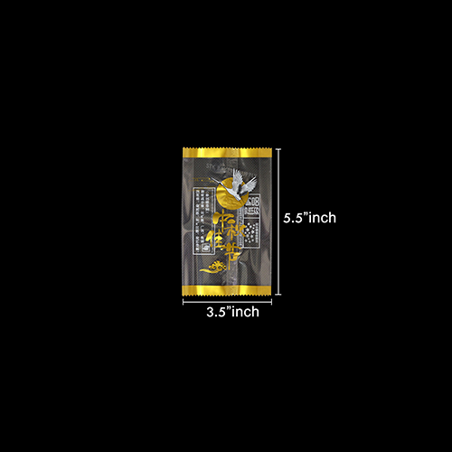 PLASTIC MOON CAKE BAG GOLD 11.2x15CM 90~100PCS