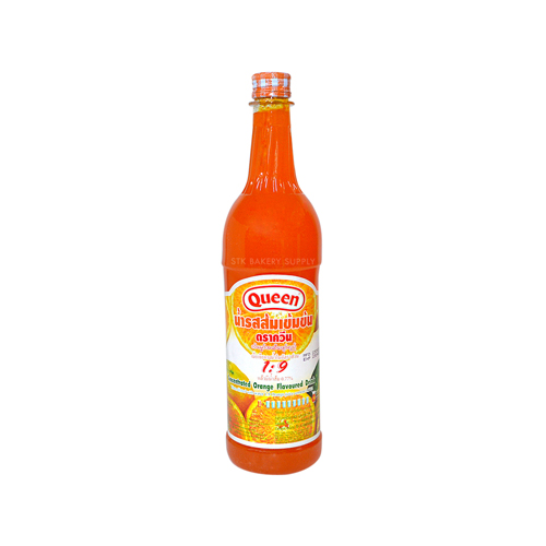 QUEEN JUICE ORANGE SQUASH 1LIT (1×12)