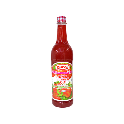 QUEEN JUICE STRAWBERRY SQUASH 1LIT (1×12)