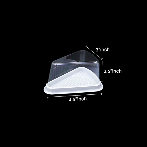 PLASTIC PACKING CAKE BOX TRIANGLE ZX027 50PCS (1 × 16)
