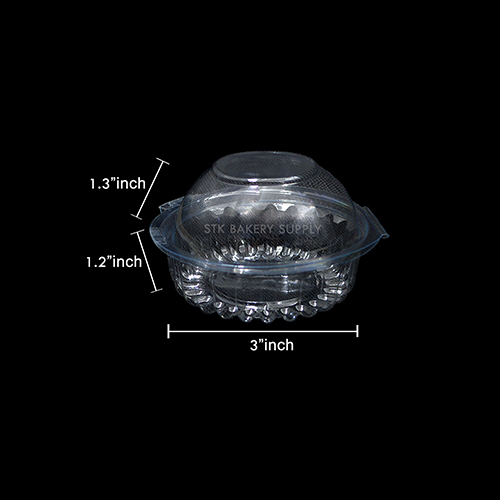 PLASTIC PACKING CAKE BOX ZX020(ROUND)/H30, 95~100PCS (1×12)