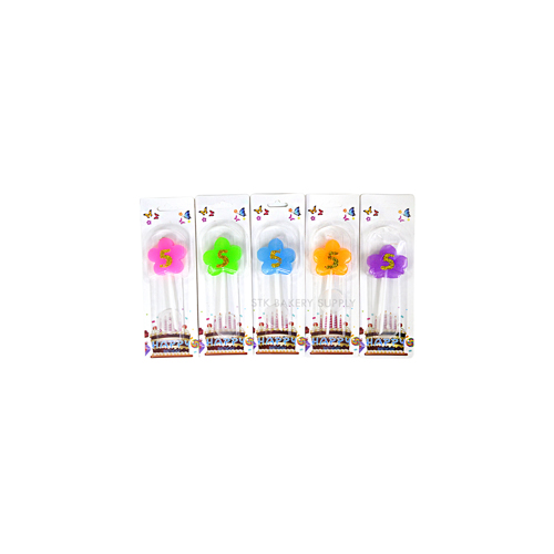 CANDLE NUMBER FLOWER/BUTTERFLY DESIGN NO-5 1PC (1x25)