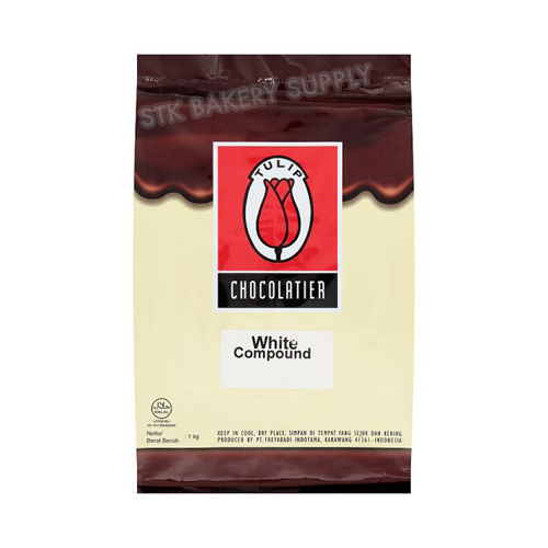 TULIP CHOCOLATE COMPOUND WHITE 1KG (1 x 12)