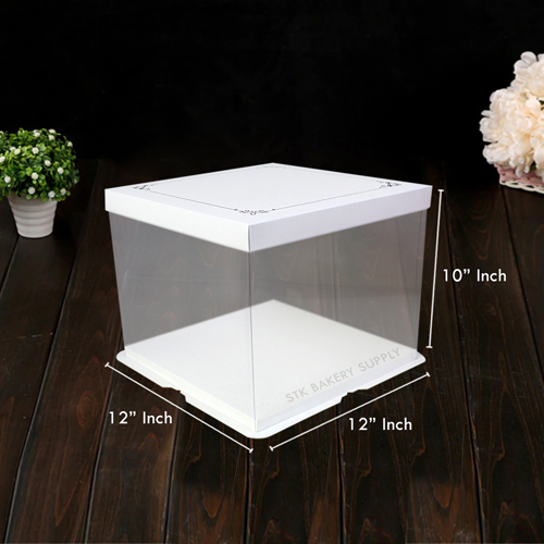 PLASTIC CAKE BOX TRANSPARENT (10&quot;CAKE) 31*31*25CM YJ2114-3 (1x50)
