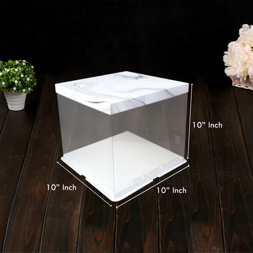 PLASTIC CAKE BOX TRANSPARENT (8&quot;CAKE) 25.5*25.5*25CM YJ2131-2 (1x50)