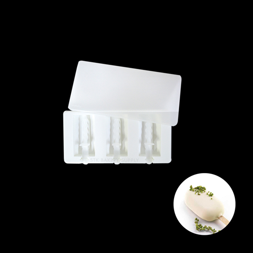 ICE CREAM MOULD WITH LID AND 3PCS OF PP STICK 176x89x19MM FB57324