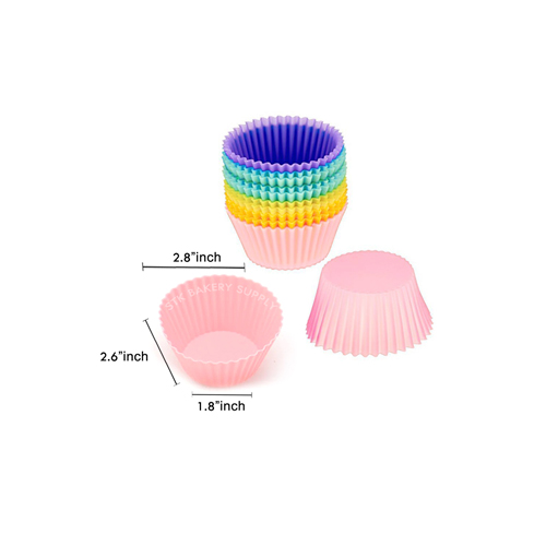 SILICON MUFFIN CUP 70x35x47MM FB60059 12PCS
