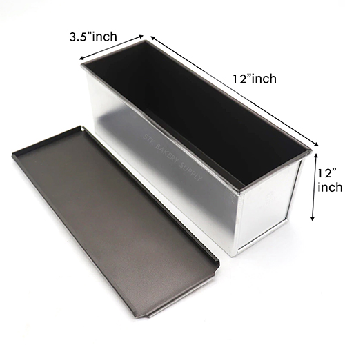 NON STICK BREAD PAN WITH LID 600G 309x91x107MM MY22121