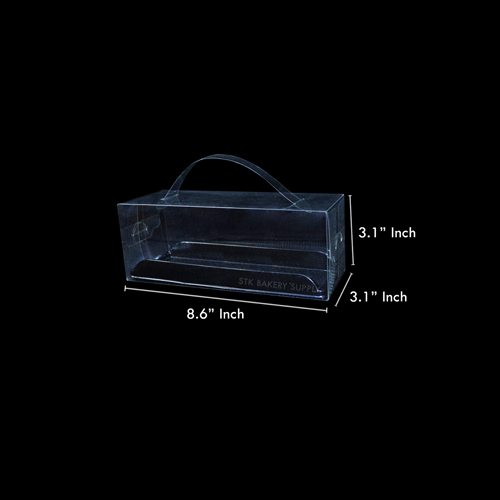 PLASTIC PACKING CAKE BOX WITH HANDLE 22*8*8CM J1041 50PCS (1×10)