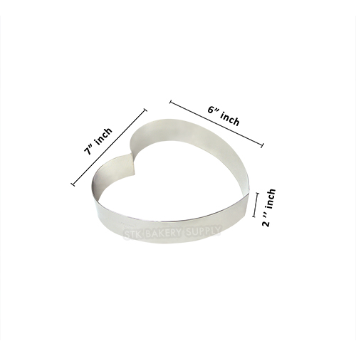 SN3364 - 7'' Heart Ring 1.2mm 304 Stainless Steel 166 x 156 x 50
