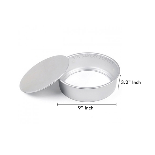 ALUMINIUM ROUND CAKE MOLD (REMOVABLE) 9" 