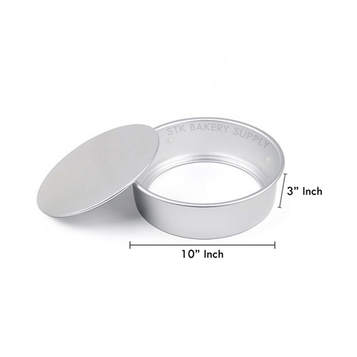 ALUMINIUM ROUND CAKE MOLD (REMOVABLE) 10&quot; 270x243x81mm 8888 (1 x 40)