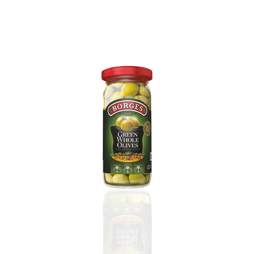 BORGES BRAND GREEN PITTED OLIVES 110G (1 x 12)