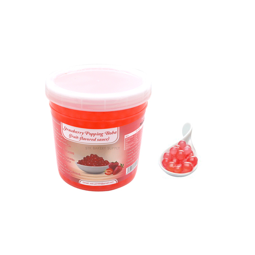 POPPING BOBA STRAWBERRY FLAVOUR 1.3KG (1 x 12)