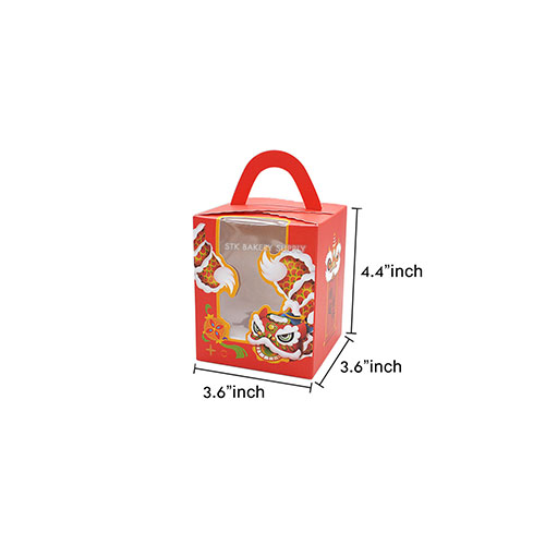 SEASONAL CUP CAKE BOX 1HOLE (CHRISTMAS , CHINESE NEW YEAR)