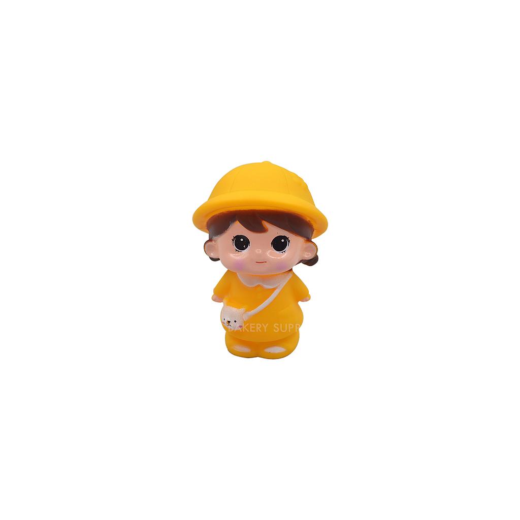 CAKE DECORATION YELLOW STUDENT BOY/GIRL 1PCS