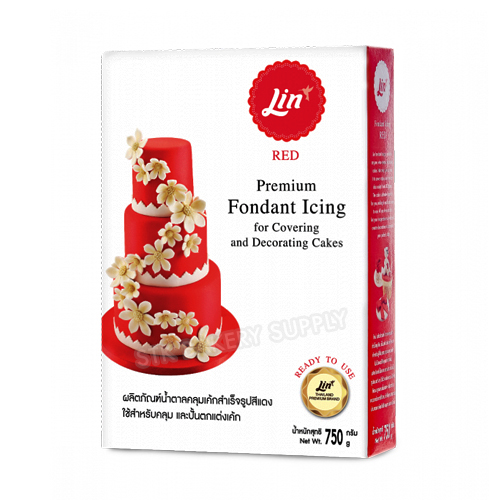 BSI- LIN FONDANT ICING (RED) 750G (1 x 12)