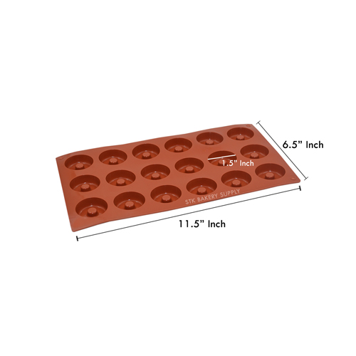 SILICON MOULD DONUT 18'S 29.6x17x1.2CM 218166