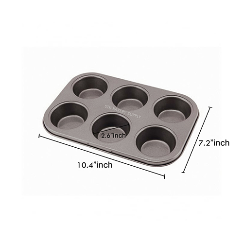 CUPCAKE PAN 6 HOLES 26.8x18.5x3CM TC1169