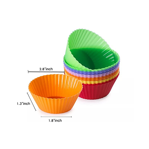 SILICON ROUND SHAPE CUPCAKE MOULD 7x7x3.3CM TC3953