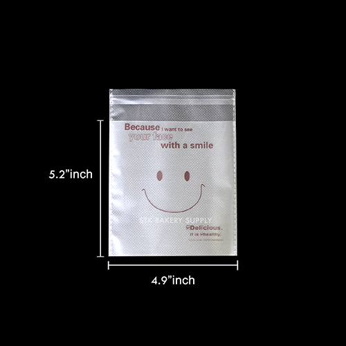 PLASTIC BAG SMILE  1005(N) 13.2CMx12.5CM 90~100PCS (1 x 5)